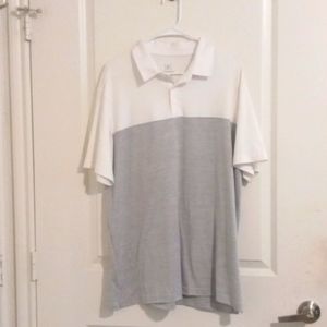 White and grey dri fit polo